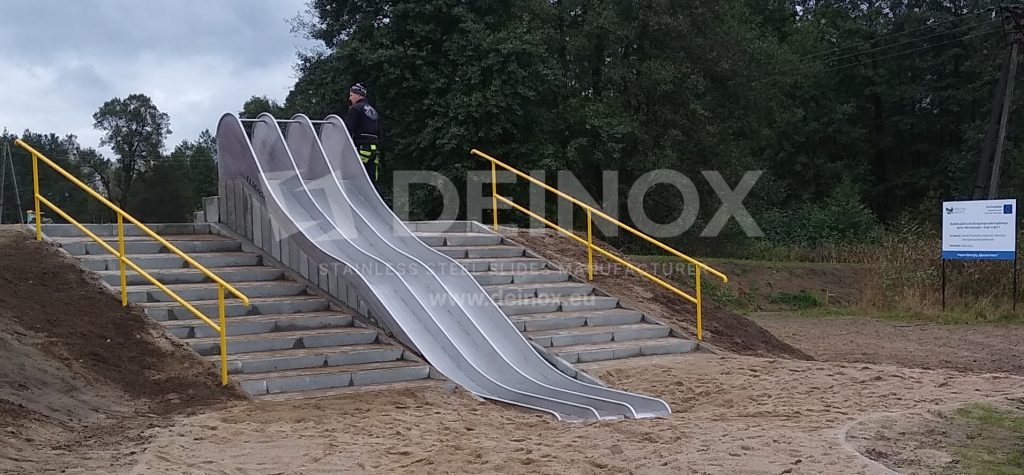 Zjeżdżalnie ze stali nierdzewnej - wielotorowa DEINOX