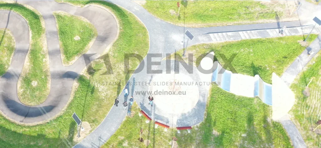 Zjeżdżalnie stalowe na skarpie DEINOX