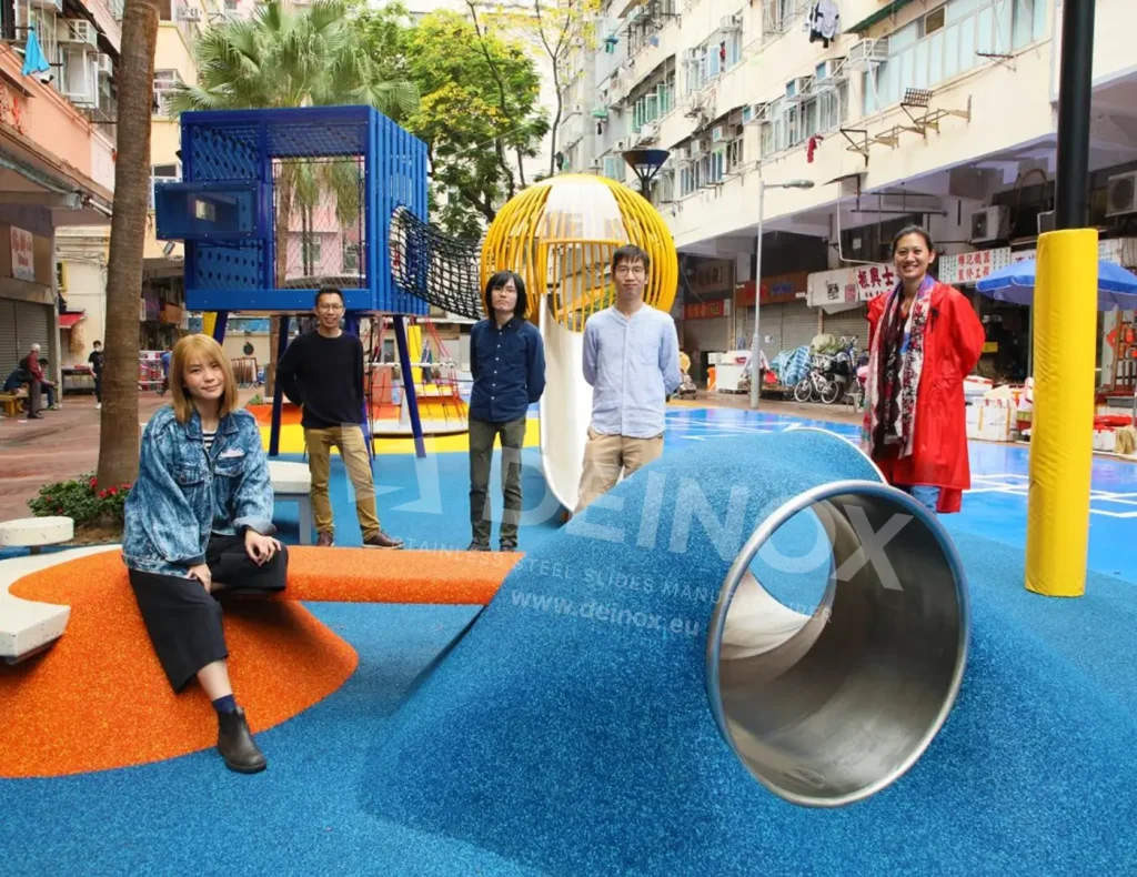 Túneles en el patio de recreo - Proyectos individuales de toboganes